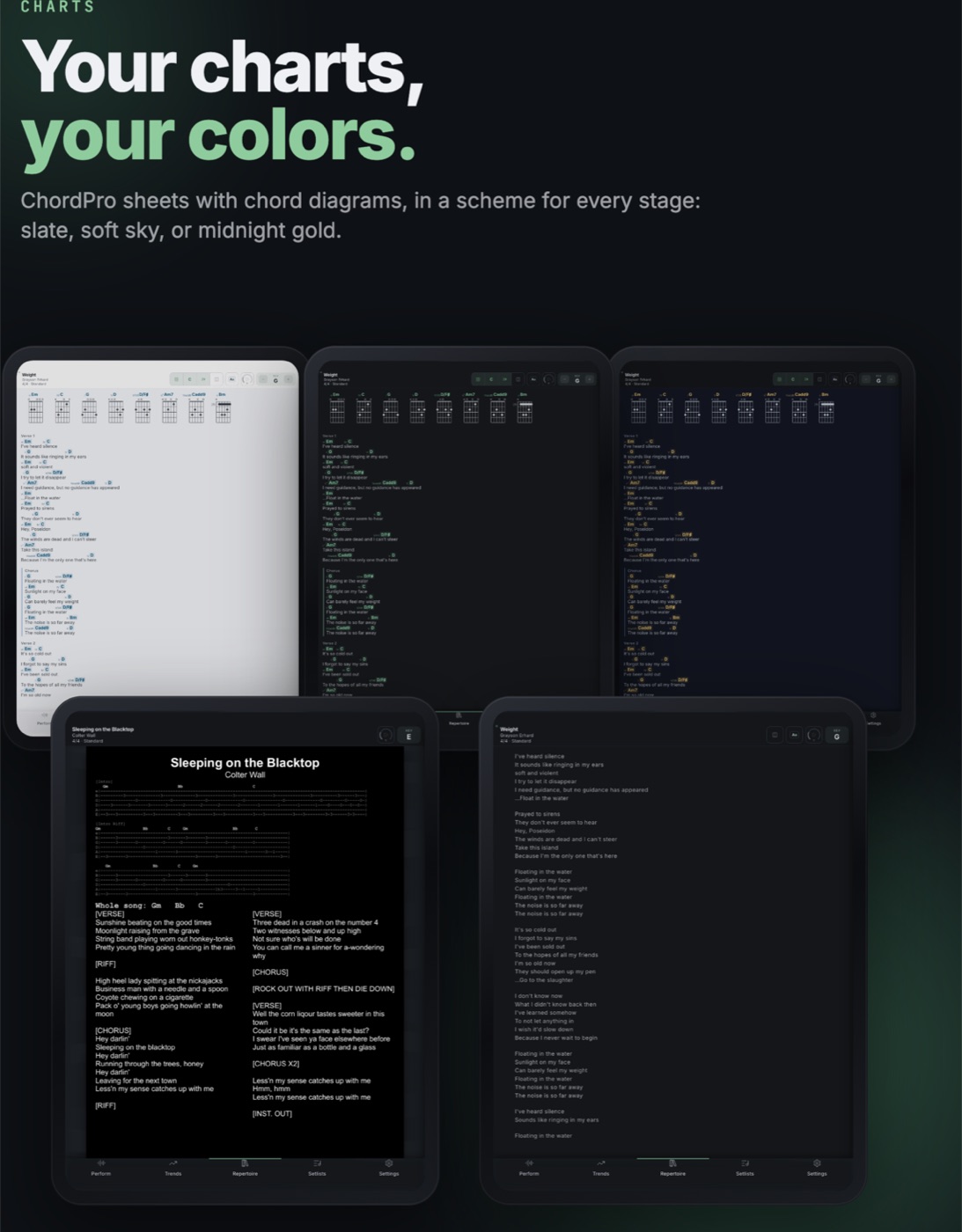 Your charts, your colors